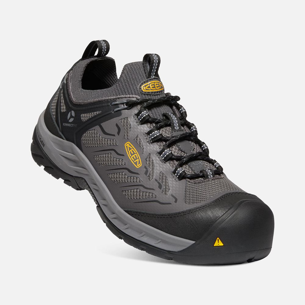 Keen Werkschoenen Heren Grijs/Zwart - Flint Ii Sport (Carbon-Fiber Toe) - 94053-DXRP